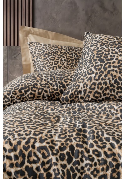 Cotton Box Saten Çift Kişilik Nevresim Takımı Kalahari Bej