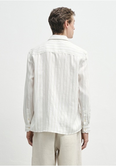 Mavi - Bej Tencel Tm Lyosel Gömlek 0211618-70321 Kahverengi