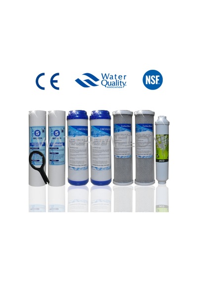 Açık Kasa Su Arıtma Cihazı Filtre Çift Karbonlu Yıllık Filtre Set