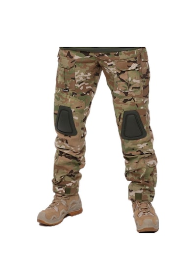 Single Sword Dizlikli Kamuflaj Tactical Erkek Pantolon - Outdoor Taktik Pantolon Haki