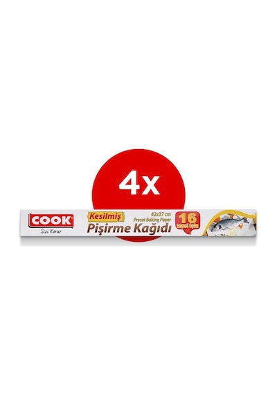 Cook 16'li Pisirme Kagidi 42x37 CM 4'lü Paket