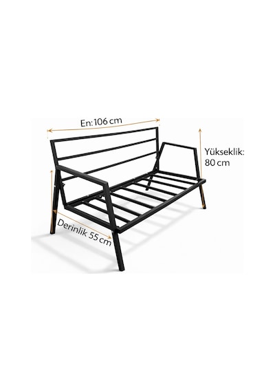 Mb Garden Furnıture Dream Balkon, Bahçe Takımı, Cafe, Metal Kanepe, Koltuk Takımı, Bahçe Mobilyası, 2+1+1 Sehpalı Kahverengi