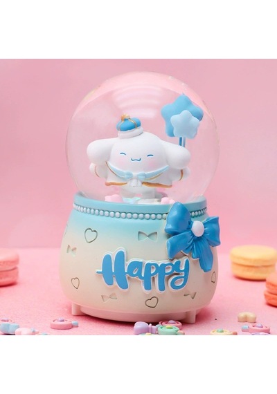 Işıklı Happy Tasarım Işıklı Müzikli Püskürtmeli Büyük Boy Kar Küresi
