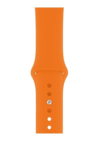 Apple Watch 6/7/8/9/10/se/ultra/ultra 2 44/45/49mm İle Uyumlu Silikon Spor Kayış, Açık Turuncu