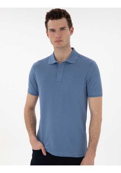 Pierre Cardin Erkek Mavi Tişört Basic 50302561-vr036 Mavi