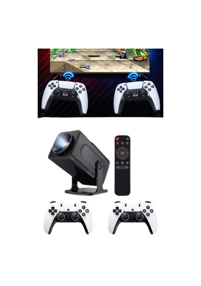 4k Android Smart Wi-fi Çift Kollu Projeksiyon Game Box Kumandalı Taşınabilir Diğer