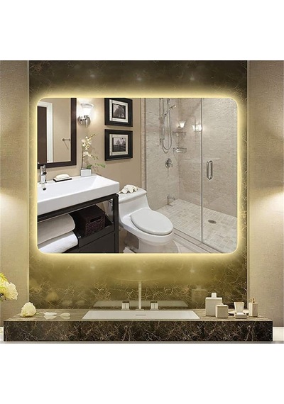 80X120 CM Ledli Ayna Banyo Aynası Dekoratif Ayna Boy Ayna Salon D