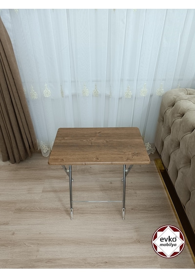 Evko Mobilya Çanta Zigon Sehpa, 4'lü Sehpa, Servis Sehpası, Mdf Mebran Sehpa, Katlanır Sehpa