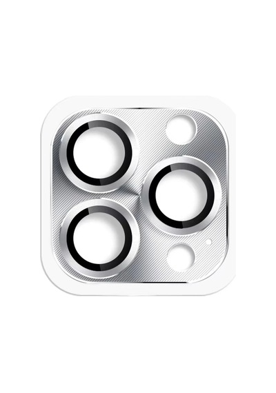 Mey İthalat Apple, Uyumlu iPhone 16 Pro Max Pers Alüminyum Kamera Lens - Gümüş