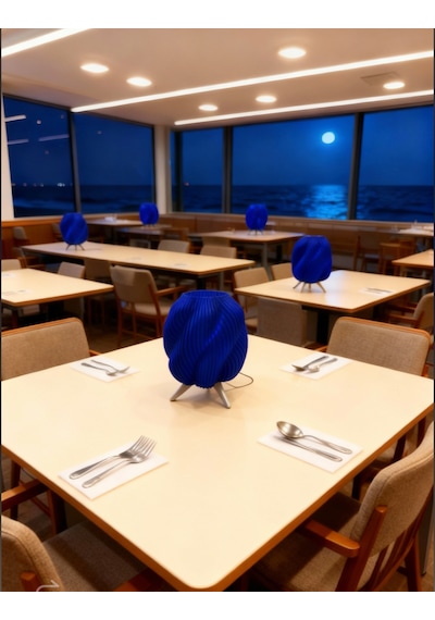 Abajur Dekoratif Modern Tasarımı Mavi Renk Ev, Ofis, Cafe Ve Restorant İçin