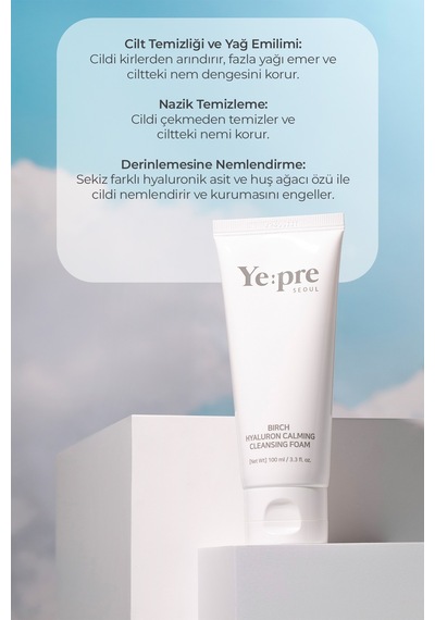 Birch Hyaluron Calming Foam Yüz Temizleme Jeli Kore 100 ML