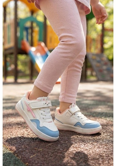 Fort Cool Shark Anatomik Rahat Sneaker Kız Çocuk Ayakkabı Pudra