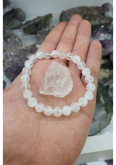 Necef Doğal Taş Bileklik Aa Kalite 8 Mm Kristal Kuvars Hediye Dengeli Ve Sağlıklı Tutar Çok Renkli