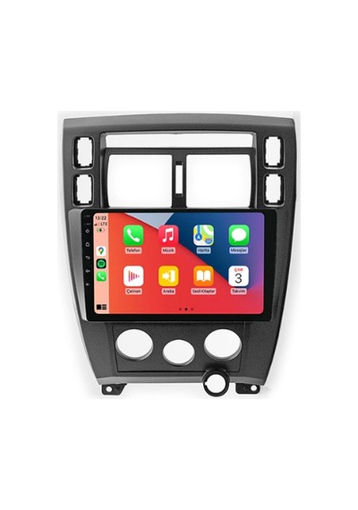 Hyundai Tucson Siyah 2005-2012 6gb Ram 128gb Hafıza 8 Çekirdek Carplay Kamera Android Multimedya 9"