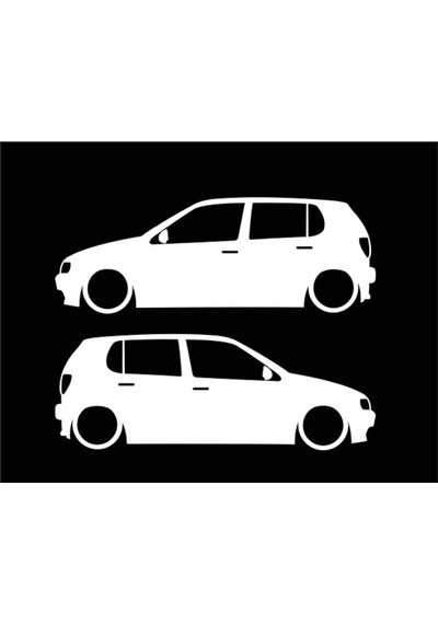 Polo Mk1 Basık Kasa Sticker Kelebek Cam Yapıştırması