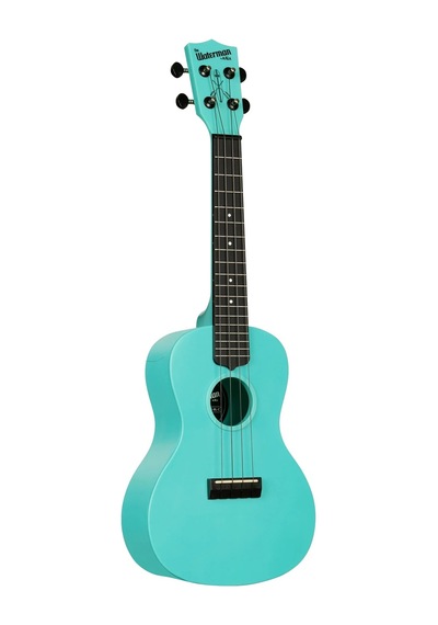 Kala Waterman Recycled Concert Ukulele Aqua Mist - Glow In The Dark