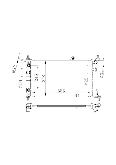 Orıs Radyatör Astra F 1.4-1.6-1.8-2.0 Ac Otom 585x348x26 Bop117026 1300109 1300148