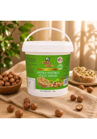 Adress Fındık Antep Fıstıklı Sütlü Krema 1 KG