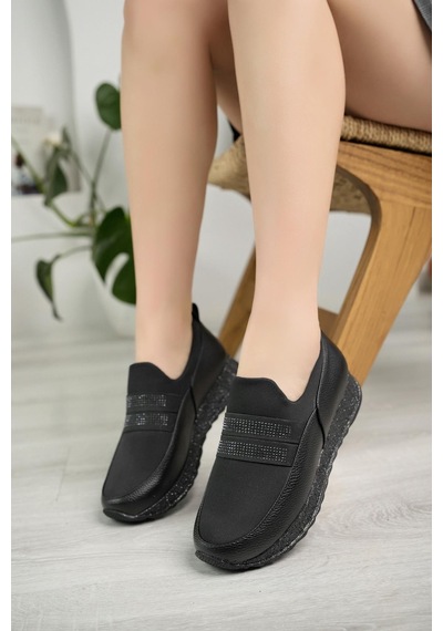 Nesil Shoes Wiss 510 Siyah Anatomik Kadın Ayakkabı-siyah Siyah
