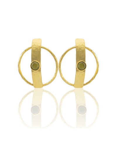 Kadir Jewellery 22 Ayar Altın Kaplama Vintage Küpe -el İşçiliği Ve Hipoalerjenik Küpe Altın - Zeytin Yeşili 36822839