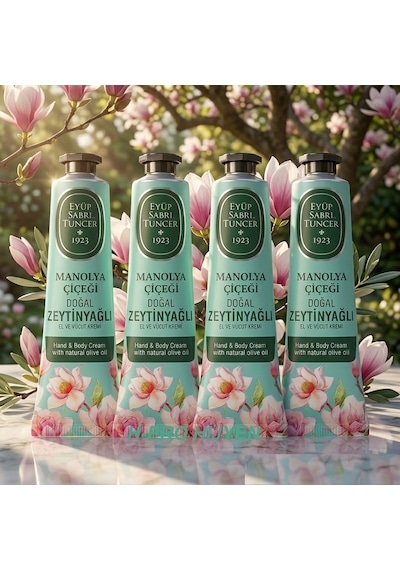 Manolya Çiçeği Doğal Zeytinyağlı El Ve Vücut Kremi 4 x 50 ML