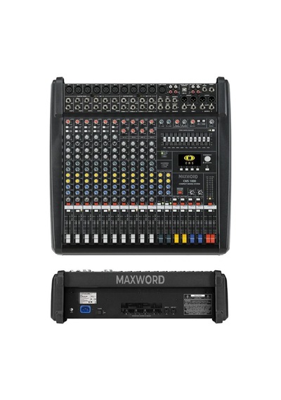 Maxword Cms-1000-3 Mixer 10 Kanal Analog Kompakt Power Mikser