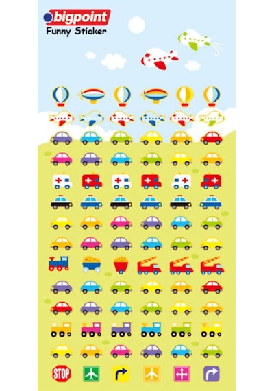 Bigpoint Sticker Araçlar X 15 Adet