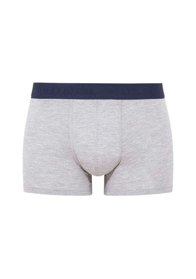 U.S. Polo Assn. Erkek Gri Melanj 2 Li Boxer 80358 Baskılı - Gri Melanj