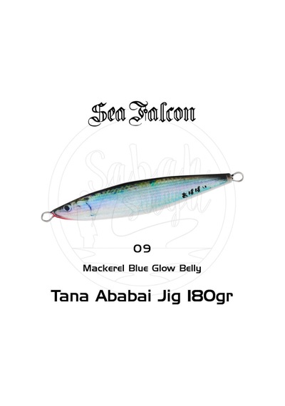 Sea Falcon Ababai Jig 180Gr 09 Mackerel Blue Glow Belly