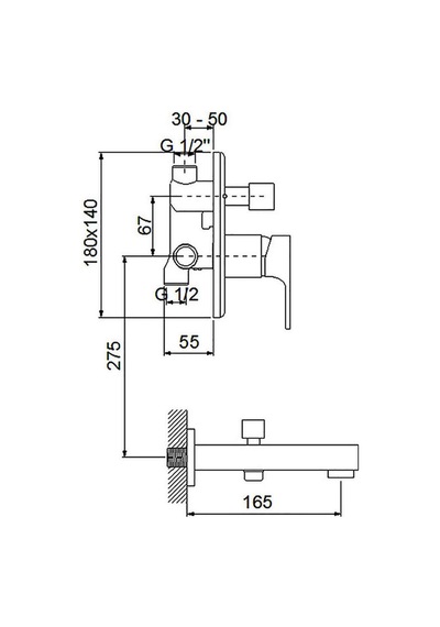 Newarc - Aqua Ankastre Banyo Bataryası Mat Siyah - 941131b 321105 Diğer
