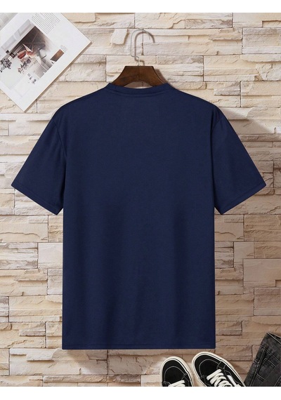 Nyc Baskılı Unisex Oversize Tshirt Lacivert