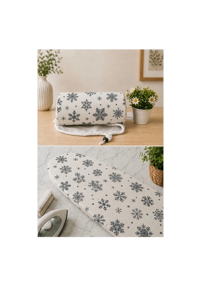 Pionny Keçeli Ütü Masası Kılıfı - 55x140 Cm - Snow Çok Renkli