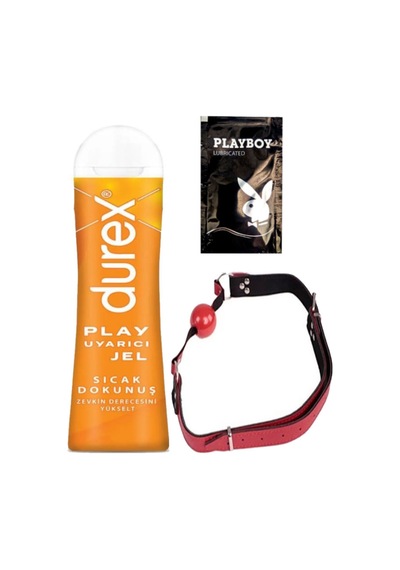 Durex Play Sıcak Dokunuş Bay Bayan Uyarıcılı Jel 100 Ml + Kırmızı Deri Ağız Topu + Hediye