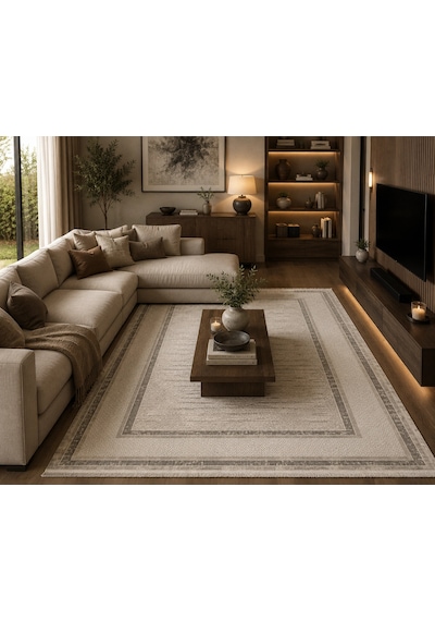 Hoom Rugs Grandy 4691 Antrasit Modern Halı Antrasit Beyaz