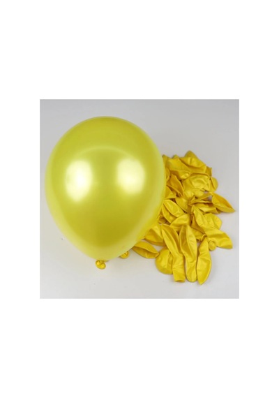 Metalik Balon Parti Organizasyon Balonu 12 İnç Düğün Doğum Günü Dekorasyon 10 Adet Sarı