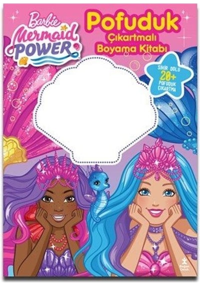 Barbie Medmaid Power - Pofuduk Çıkartmalı Boyama Kitabı