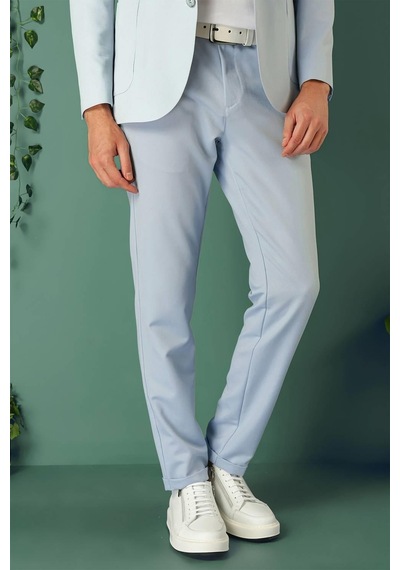 Efor Comfort Fit Yan Cep Beli Lastikli Esnek Pamuk Mavi Jogger Pantolon P 1143 Mavi