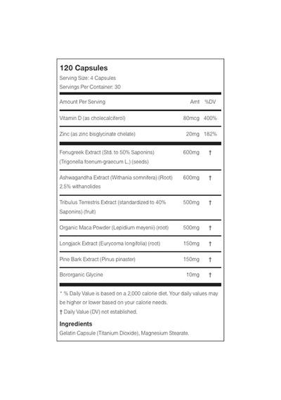 Prımeval Labs Apesh T Test Zinc-fenugrek-maca-tribulus-longj...