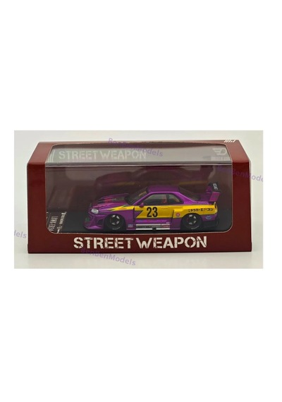 Street Weapon Skyline Gtr Lbwk Er34 23 Electroplated Purple 1/64