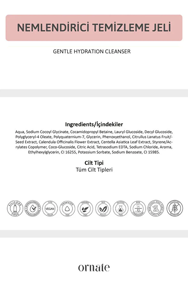Tüm Ciltler Için Nemlendirici Yüz Temizleme Jeli 200 Ml