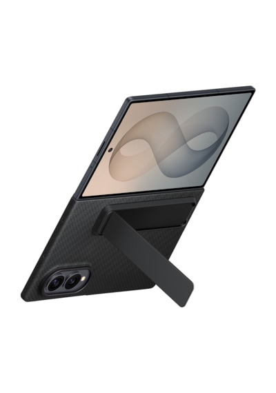 Samsung Galaxy Uyumlu Z Fold8 Standlı Karbon Kılıf