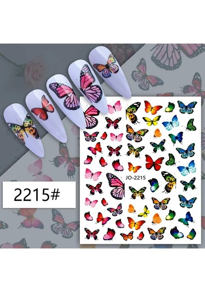Adanil Benekli Çizgili Kelebek Sticker J0-2215