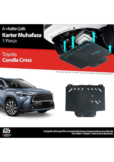 S-dizayn Toyota Corolla Cross Çelik Karter Muhafaza 2022 Üzeri A+ Kalite
