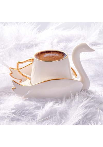 Kuğu 2 Kişilik Kahve Fincan Takımı 90 Ml Diğer
