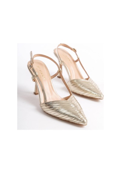 Mubiano Hakiki Deri Collection Kadın Topuklu Stiletto & Ayakkabı Dore -mcbrg5738-dr Dore