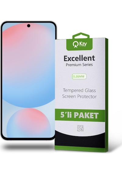 Samsung Galaxy S24 Fe İle Uyumlu Temperli Ekran Koruyucu Kırılmaz Cam Ekonomik 5'li Paket