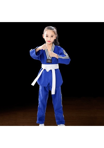 Sones Çocuk Yetişkin Pamuklu Erkek Ve Kadın Tekvando Giyim Eğitim Üniformaları Artı Bar Kırmızı