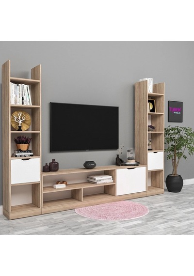 Kar Beyaz Tv Ünitesi Suntalam Siyah