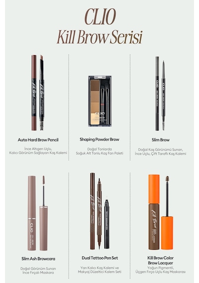 Clıo Kill Brow Slim Ash Browcara 04 Ash Gray
