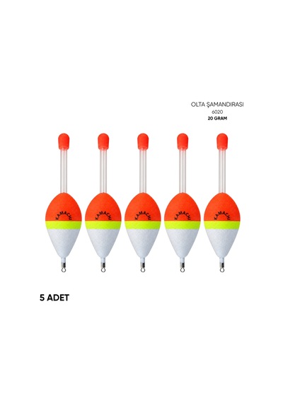 Işık Tüplü Olta Şamandırası - Kamachi - 6020 - 5 Adet - 20 Gr